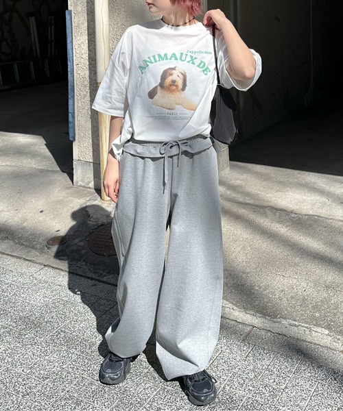 PILIT（ピリット）の「ウエストフリルカーブパンツ（その他パンツ・レディース・グレー/チャコールグレー・MEDIUM）」の17枚目の写真