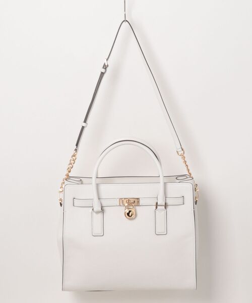 MICHAEL KORS(マイケルコース)の「HAMILTON MODERNE サッチェル ラージ(ハンドバッグ・レディース・ホワイト系・FREE)」の4枚目の写真