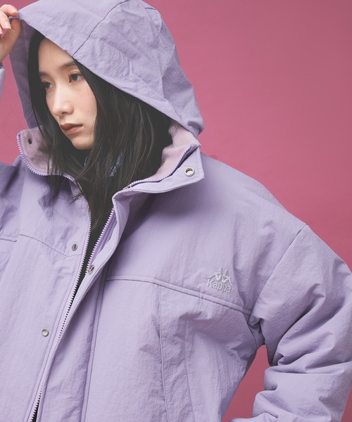 Kappa（カッパ）の「≪Kappa×and ST ウェルネスクラブ≫中綿ブルゾン (ユニセックス)（ブルゾン・レディース・ブラック/アイボリー/ラベンダー・LARGE/MEDIUM/SMALL）」の7枚目の写真