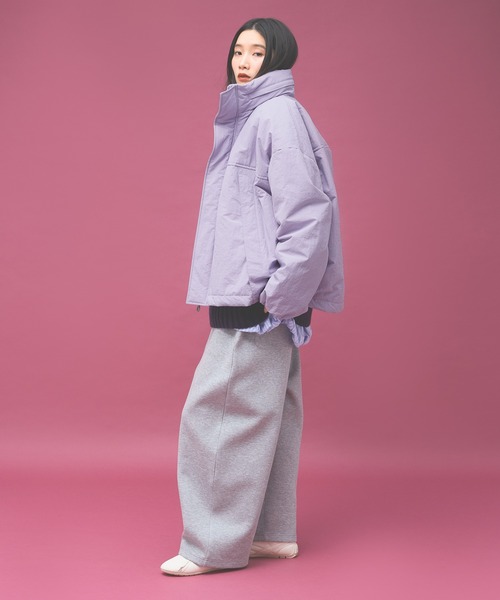 Kappa（カッパ）の「≪Kappa×and ST ウェルネスクラブ≫中綿ブルゾン (ユニセックス)（ブルゾン・レディース・ブラック/アイボリー/ラベンダー・LARGE/MEDIUM/SMALL）」の12枚目の写真