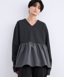 BARNYARDSTORM | BARNYARDSTORM / Vネックペプラムプルオーバー / マシンウォッシャブル(Tシャツ/カットソー)