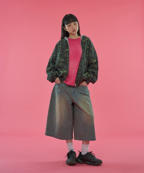 WISH FOR EVER（ウィッシュフォーエバー）の「【 2color / 3size 】REVERSIBLE SWEAT THERMAL ZIP HOODIE / リバーシブルスウェットサーマルジップフーディ（パーカー・メンズ・ピンク/グリーン・MEDIUM/SMALL/LARGE）」の11枚目の写真