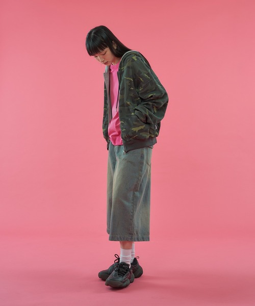 WISH FOR EVER（ウィッシュフォーエバー）の「【 2color / 3size 】REVERSIBLE SWEAT THERMAL ZIP HOODIE / リバーシブルスウェットサーマルジップフーディ（パーカー・メンズ・ピンク/グリーン・MEDIUM/SMALL/LARGE）」の13枚目の写真