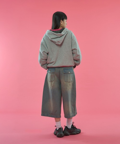 セール】【 2color / 3size 】REVERSIBLE SWEAT THERMAL ZIP HOODIE