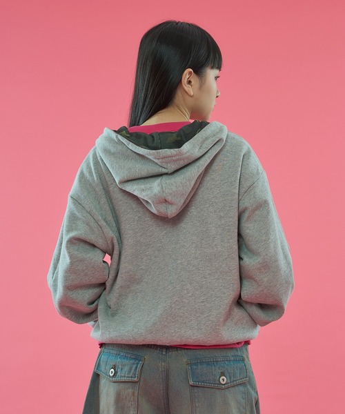 セール】【 2color / 3size 】REVERSIBLE SWEAT THERMAL ZIP HOODIE