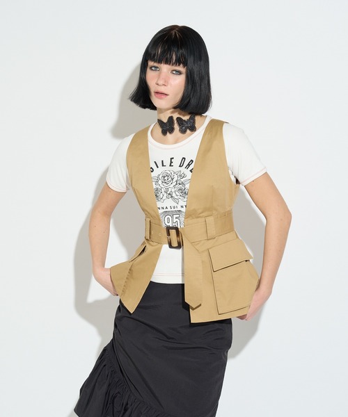 ANNA SUI NYC(アナ スイ エヌ ワイ シー)の「チノVEST(シャツ/ブラウス・レディース・ブラック/ベージュ・FREE)」の10枚目の写真