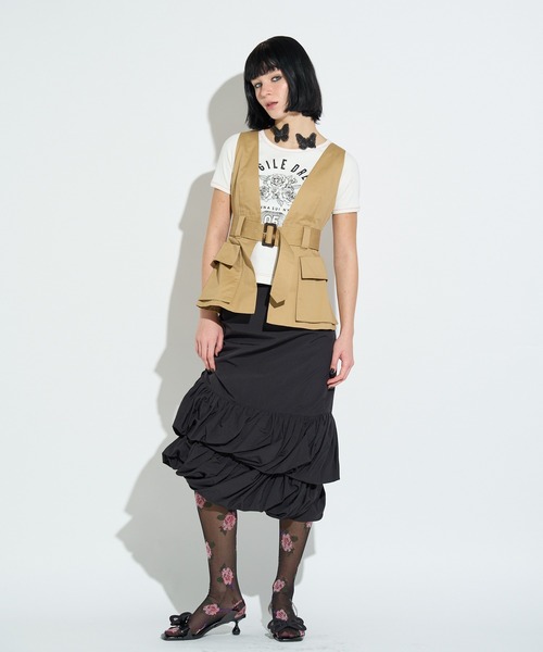 ANNA SUI NYC(アナ スイ エヌ ワイ シー)の「チノVEST(シャツ/ブラウス・レディース・ブラック/ベージュ・FREE)」の15枚目の写真