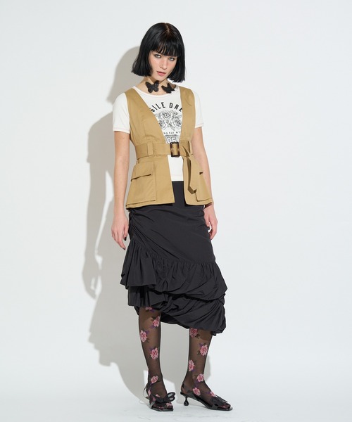 ANNA SUI NYC(アナ スイ エヌ ワイ シー)の「チノVEST(シャツ/ブラウス・レディース・ブラック/ベージュ・FREE)」の16枚目の写真