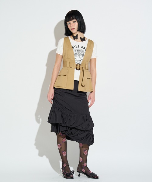 ANNA SUI NYC(アナ スイ エヌ ワイ シー)の「チノVEST(シャツ/ブラウス・レディース・ブラック/ベージュ・FREE)」の17枚目の写真