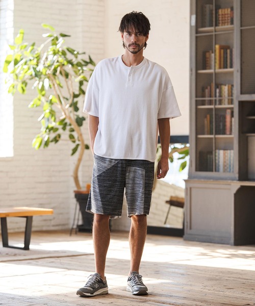 CAMBIO(カンビオ)の「mlt5580- Honeycomb Waffle Henley Neck Tee ヘンリーネックTシャツ(S64126cmb)(Tシャツ/カットソー・メンズ・ホワイト/ブラック/チャコールグレー・S/M/L)」の9枚目の写真
