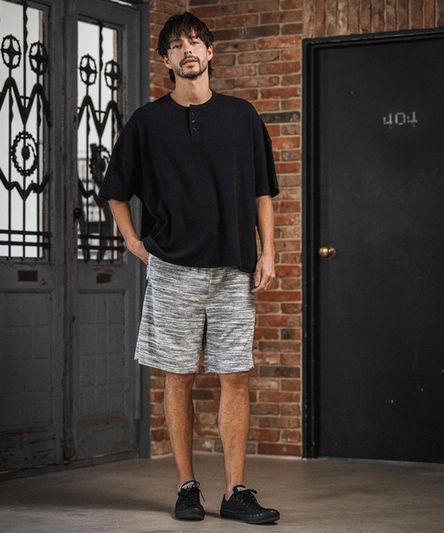CAMBIO(カンビオ)の「mlt5580- Honeycomb Waffle Henley Neck Tee ヘンリーネックTシャツ(S64126cmb)(Tシャツ/カットソー・メンズ・ホワイト/ブラック/チャコールグレー・S/M/L)」の14枚目の写真