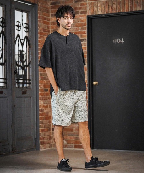 CAMBIO(カンビオ)の「mlt5580- Honeycomb Waffle Henley Neck Tee ヘンリーネックTシャツ(S64126cmb)(Tシャツ/カットソー・メンズ・ホワイト/ブラック/チャコールグレー・S/M/L)」の19枚目の写真