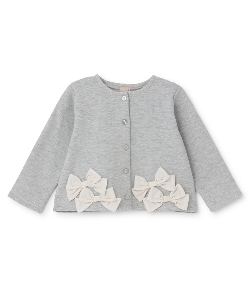 petit main（プティマイン）の「【リンク】リボンカーディガン（カーディガン/ボレロ・キッズ・チェリーピンク/トップグレー/ライトベージュ・110cm/90cm/120cm/80ｃｍ/130cm/100cm）」の14枚目の写真