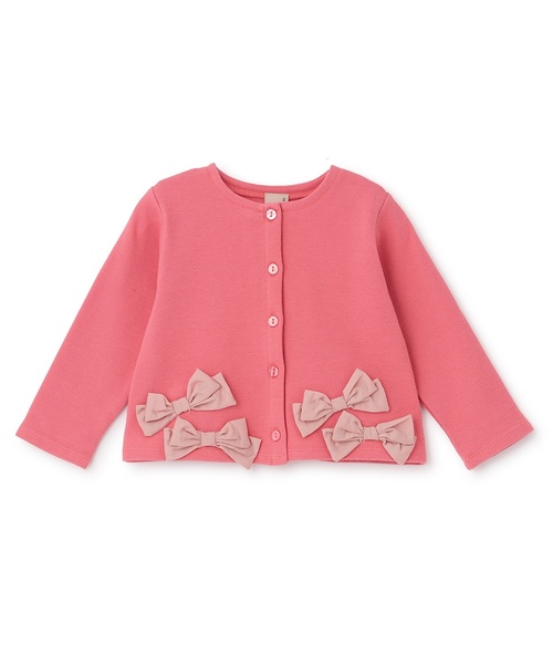 petit main（プティマイン）の「【リンク】リボンカーディガン（カーディガン/ボレロ・キッズ・チェリーピンク/トップグレー/ライトベージュ・110cm/90cm/120cm/80ｃｍ/130cm/100cm）」の15枚目の写真