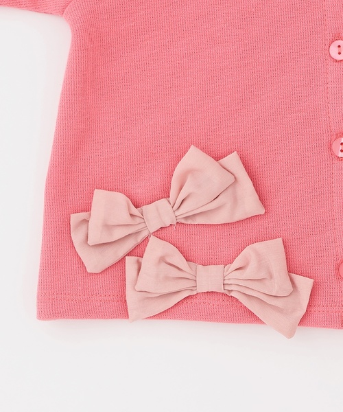 petit main（プティマイン）の「【リンク】リボンカーディガン（カーディガン/ボレロ・キッズ・チェリーピンク/トップグレー/ライトベージュ・110cm/90cm/120cm/80ｃｍ/130cm/100cm）」の18枚目の写真