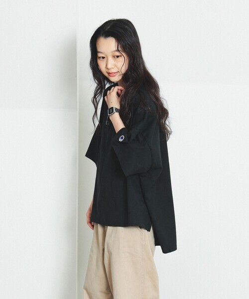 Champion(チャンピオン)の「【8/6 再値下げ】【別注】Champion / ショート スリーブ Tシャツ(Tシャツ/カットソー・レディース・ブルー/ブラック/ホワイト/ベージュ・MEDIUM)」の13枚目の写真