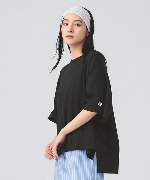 Champion(チャンピオン)の「【8/6 再値下げ】【別注】Champion / ショート スリーブ Tシャツ(Tシャツ/カットソー・レディース・ブルー/ブラック/ホワイト/ベージュ・MEDIUM)」の18枚目の写真