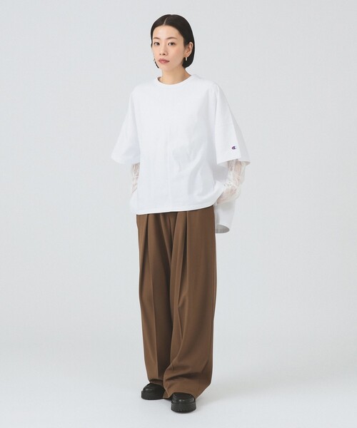 Champion(チャンピオン)の「【8/6 再値下げ】【別注】Champion / ショート スリーブ Tシャツ(Tシャツ/カットソー・レディース・ブルー/ブラック/ホワイト/ベージュ・MEDIUM)」の22枚目の写真