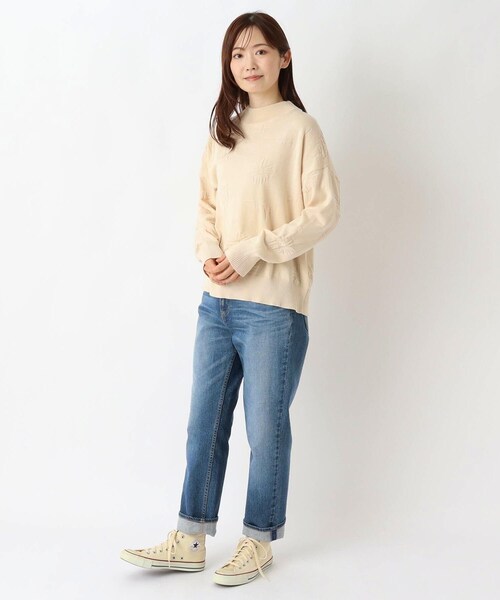 one'sterrace(ワンズテラス)の「花柄ジャカードニットプルオーバー(ニット/セーター・レディース・グレー系その他7/アイボリー系8/ブルー系その他7・02)」の6枚目の写真