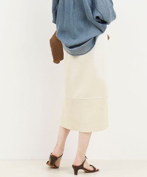 MICO COULIER（ミコクリエ）の「《セットアップ対応》軽量ボンディング切替スカート（スカート・レディース・カーキ/キナリ/ネイビー・36/38）」の10枚目の写真