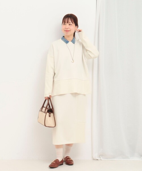 MICO COULIER（ミコクリエ）の「《セットアップ対応》軽量ボンディング切替スカート（スカート・レディース・カーキ/キナリ/ネイビー・36/38）」の11枚目の写真