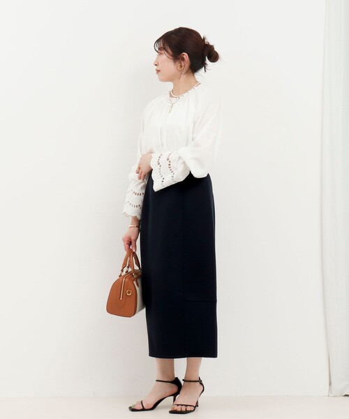 MICO COULIER（ミコクリエ）の「《セットアップ対応》軽量ボンディング切替スカート（スカート・レディース・カーキ/キナリ/ネイビー・36/38）」の18枚目の写真