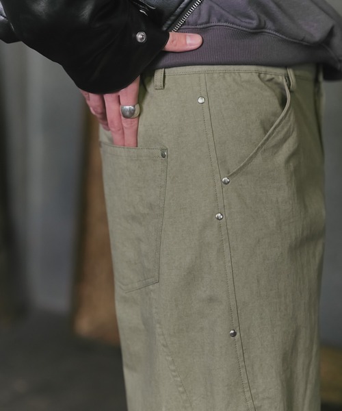 Confirm(コンファーム)の「Peach Brushed Studded Pants / ピーチ起毛スタッズパンツ メンズ レディース ユニセックス(その他パンツ・メンズ・ブラック/カーキ/グレー・M/L)」の20枚目の写真