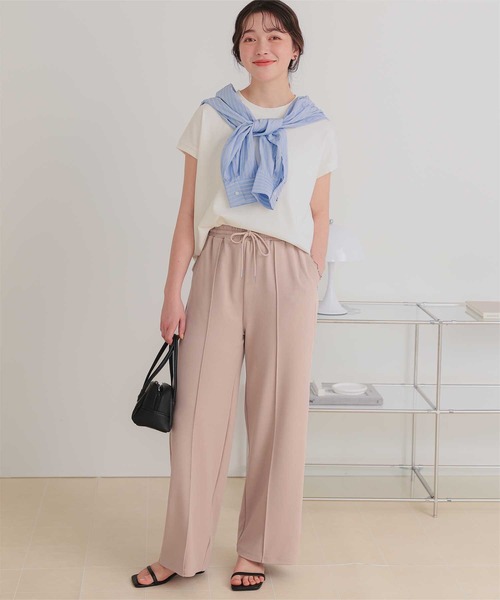titivate(ティティベイト)の「リラックスセンターシームストレートパンツ(その他パンツ・レディース・ダークブラウン/ベージュ/ブラック・L/M/S/SP)」の3枚目の写真