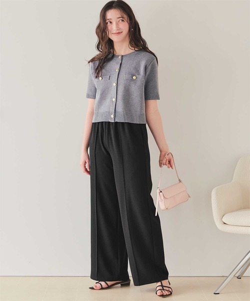 titivate(ティティベイト)の「リラックスセンターシームストレートパンツ(その他パンツ・レディース・ダークブラウン/ベージュ/ブラック・L/M/S/SP)」の1枚目の写真