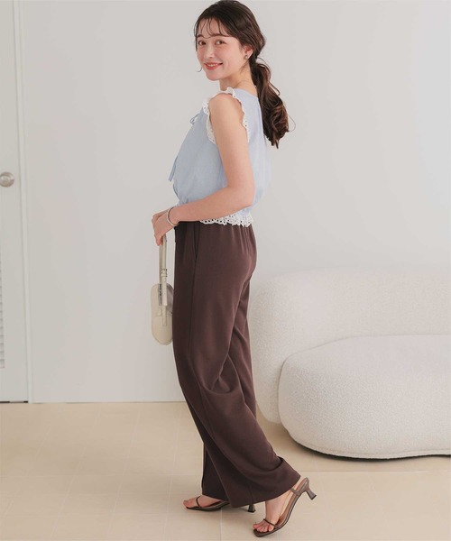 titivate(ティティベイト)の「リラックスセンターシームストレートパンツ(その他パンツ・レディース・ダークブラウン/ベージュ/ブラック・L/M/S/SP)」の15枚目の写真