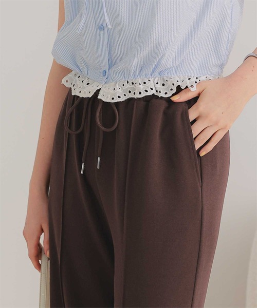 titivate(ティティベイト)の「リラックスセンターシームストレートパンツ(その他パンツ・レディース・ダークブラウン/ベージュ/ブラック・L/M/S/SP)」の16枚目の写真