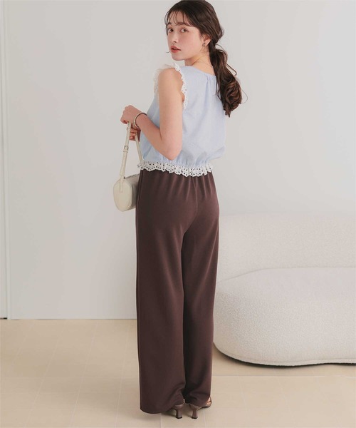 titivate(ティティベイト)の「リラックスセンターシームストレートパンツ(その他パンツ・レディース・ダークブラウン/ベージュ/ブラック・L/M/S/SP)」の17枚目の写真