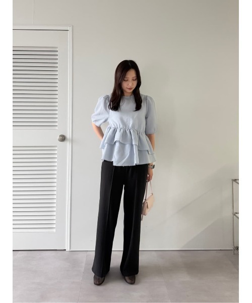 titivate(ティティベイト)の「リラックスセンターシームストレートパンツ(その他パンツ・レディース・ダークブラウン/ベージュ/ブラック・L/M/S/SP)」の6枚目の写真