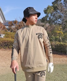 LUXE R GOLF（ラグジュ ゴルフ）の「(RM)【LUXE R GOLF】ストレッチ コード刺繍 プルオーバー シャツ（スウェット）」