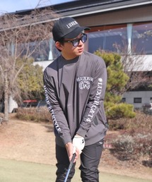 LUXE R GOLF（ラグジュ ゴルフ）の「(RM)【LUXE R GOLF】ストレッチ コード刺繍 プルオーバー シャツ（スウェット）」