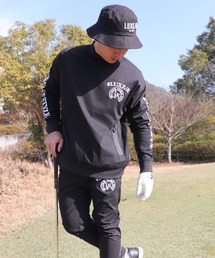 LUXE R GOLF（ラグジュ ゴルフ）の「(RM)【LUXE R GOLF】ストレッチ コード刺繍 プルオーバー シャツ（スウェット）」