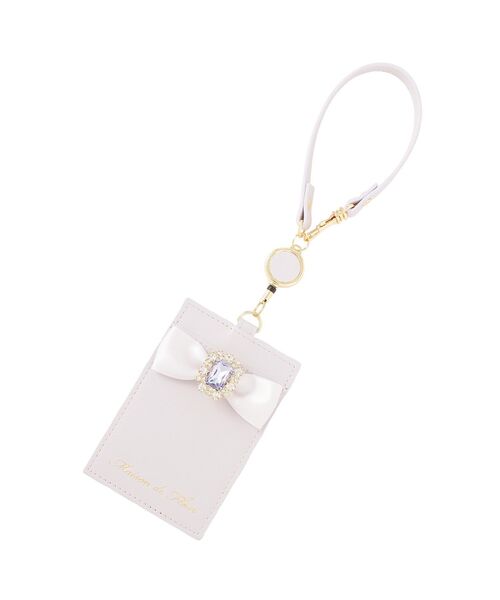 Maison de FLEUR(メゾンドフルール)の「リール付きビジューリボンパスケース(パスケース・レディース・ブラック/ピンク/ラベンダー/ネイビー・FREE)」の17枚目の写真
