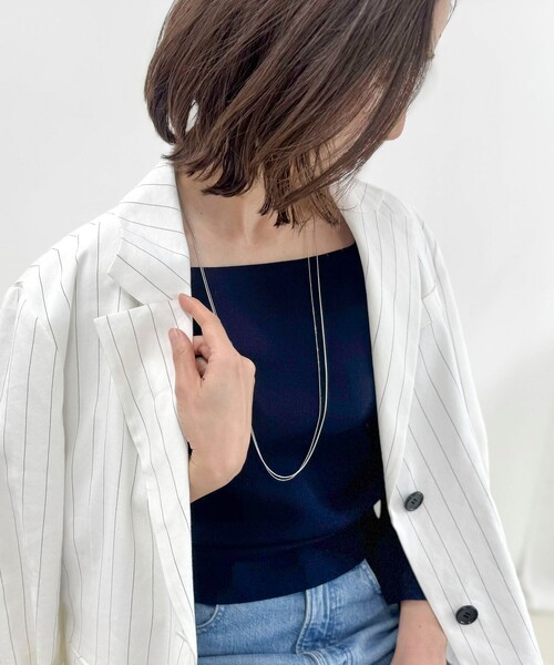 NOLLEY’S（ノーリーズ）の「【grace grace/グラスグラス】スキニー２連ネックレス（ネックレス・レディース・ゴールド/シルバー・FREE）」の4枚目の写真