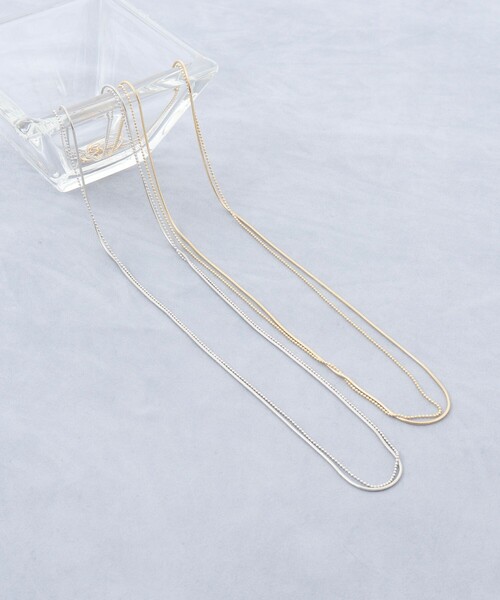 NOLLEY’S（ノーリーズ）の「【grace grace/グラスグラス】スキニー２連ネックレス（ネックレス・レディース・ゴールド/シルバー・FREE）」の6枚目の写真