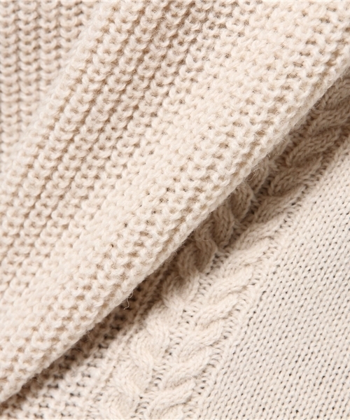 GLOBAL WORK（グローバルワーク）の「7ゲージイタリアVネックプルオーバー長袖/709787（ニット/セーター・レディース・ダークグレー/ネイビー/ベージュ/ライトブルー/ホワイト系その他・MEDIUM/SMALL/LARGE）」の7枚目の写真