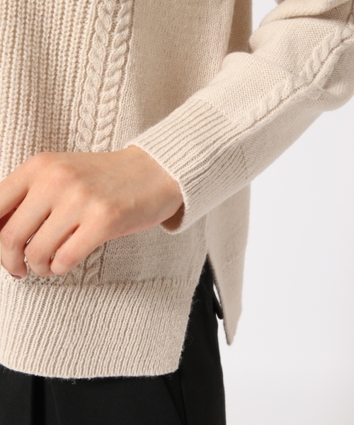 GLOBAL WORK（グローバルワーク）の「7ゲージイタリアVネックプルオーバー長袖/709787（ニット/セーター・レディース・ダークグレー/ネイビー/ベージュ/ライトブルー/ホワイト系その他・MEDIUM/SMALL/LARGE）」の12枚目の写真
