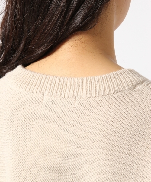 GLOBAL WORK（グローバルワーク）の「7ゲージイタリアVネックプルオーバー長袖/709787（ニット/セーター・レディース・ダークグレー/ネイビー/ベージュ/ライトブルー/ホワイト系その他・MEDIUM/SMALL/LARGE）」の14枚目の写真