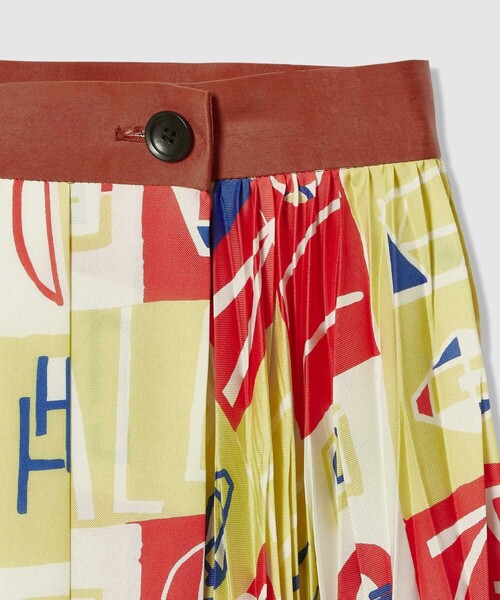 allureville(アルアバイル)の「パッチワークプリントプリーツスカート(スカート・レディース・レッド・1/2)」の7枚目の写真