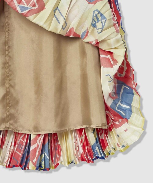 allureville(アルアバイル)の「パッチワークプリントプリーツスカート(スカート・レディース・レッド・1/2)」の10枚目の写真