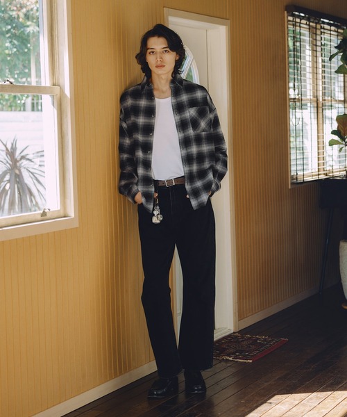 Bleme（ブレム）の「ヴィンテージメイク オンブレチェックシャツ（シャツ/ブラウス・メンズ・ブルー/ブラック・M/S/XL/L）」の13枚目の写真