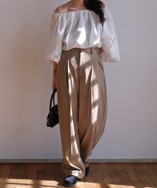 AKTE（アクテ）の「テーパードボリュームパンツ（その他パンツ・レディース・ネイビー/カーキ系・2T/2/1）」の12枚目の写真