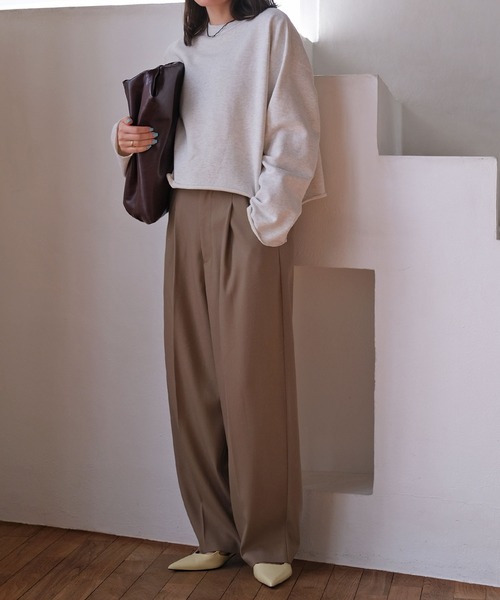 AKTE（アクテ）の「テーパードボリュームパンツ（その他パンツ・レディース・ネイビー/カーキ系・2T/2/1）」の20枚目の写真