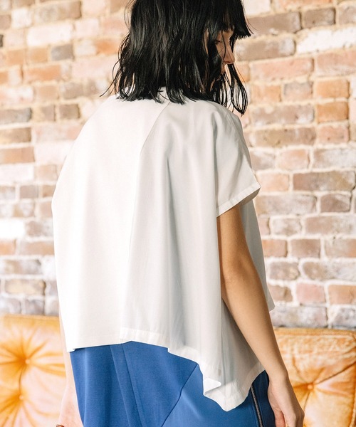 AULA AILA(アウラアイラ)の「スカーフプリントTシャツ(Tシャツ/カットソー・レディース・ブラウン/オフホワイト/ブラック・0)」の6枚目の写真