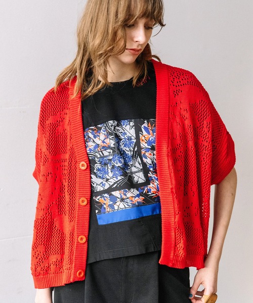 AULA AILA(アウラアイラ)の「スカーフプリントTシャツ(Tシャツ/カットソー・レディース・ブラウン/オフホワイト/ブラック・0)」の15枚目の写真