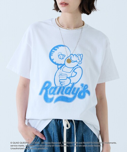 GOOD ROCK SPEED(グッドロックスピード)の「【GOOD ROCK SPEED/グッドロックスピード】プリントTシャツ / Randy's Donuts(Tシャツ/カットソー・レディース・ブルー/ピンク/ホワイト・フリー)」の1枚目の写真